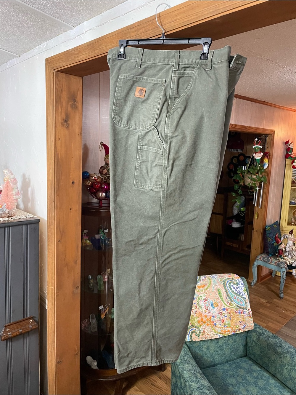 Carhartt Men's Olive Work Pants 42x32